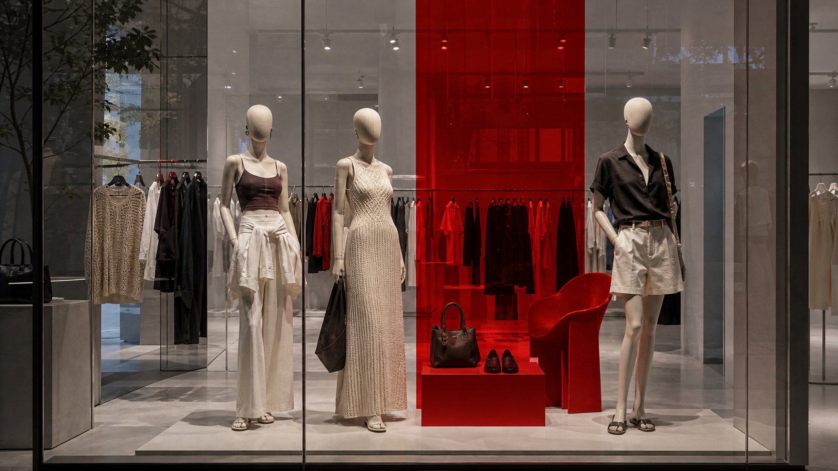 Retail window display prepared for Photo Polish
